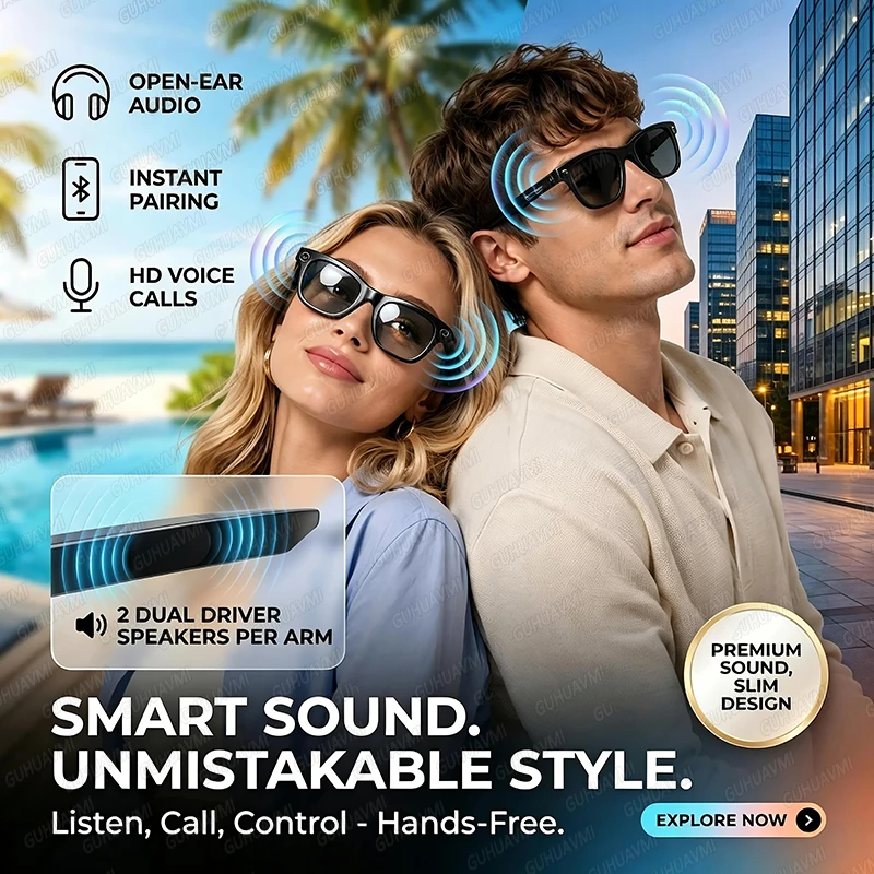 New AI Smart Glasses with 8MP 4K Video Recording Camera Hands-free Photo&Video ChatGPT AI Translation Vlog AI Glasses Men Women - Image 5