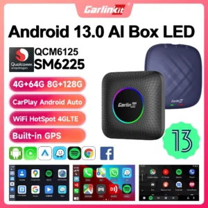 2026 CarlinKit CarPlay AI Box Android 13.0 SM6225 QCM6125 Android Auto Wireless CarPlay Adapter 2.4+5GGPS 64G 128G FOTA Upgrade